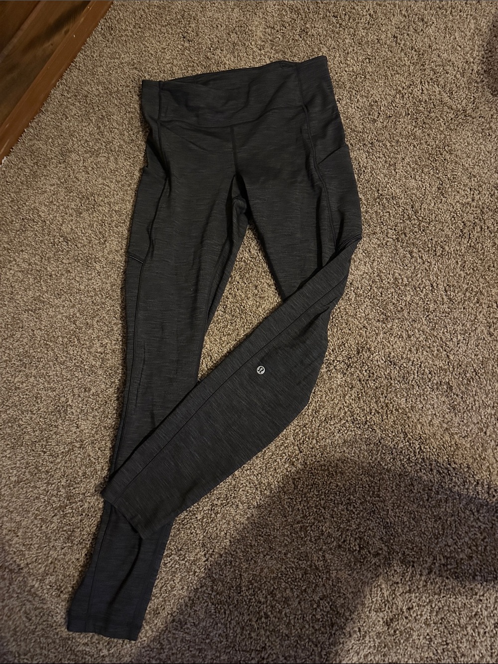 lululemon athletica Dark Charcoal Heathered Leggings